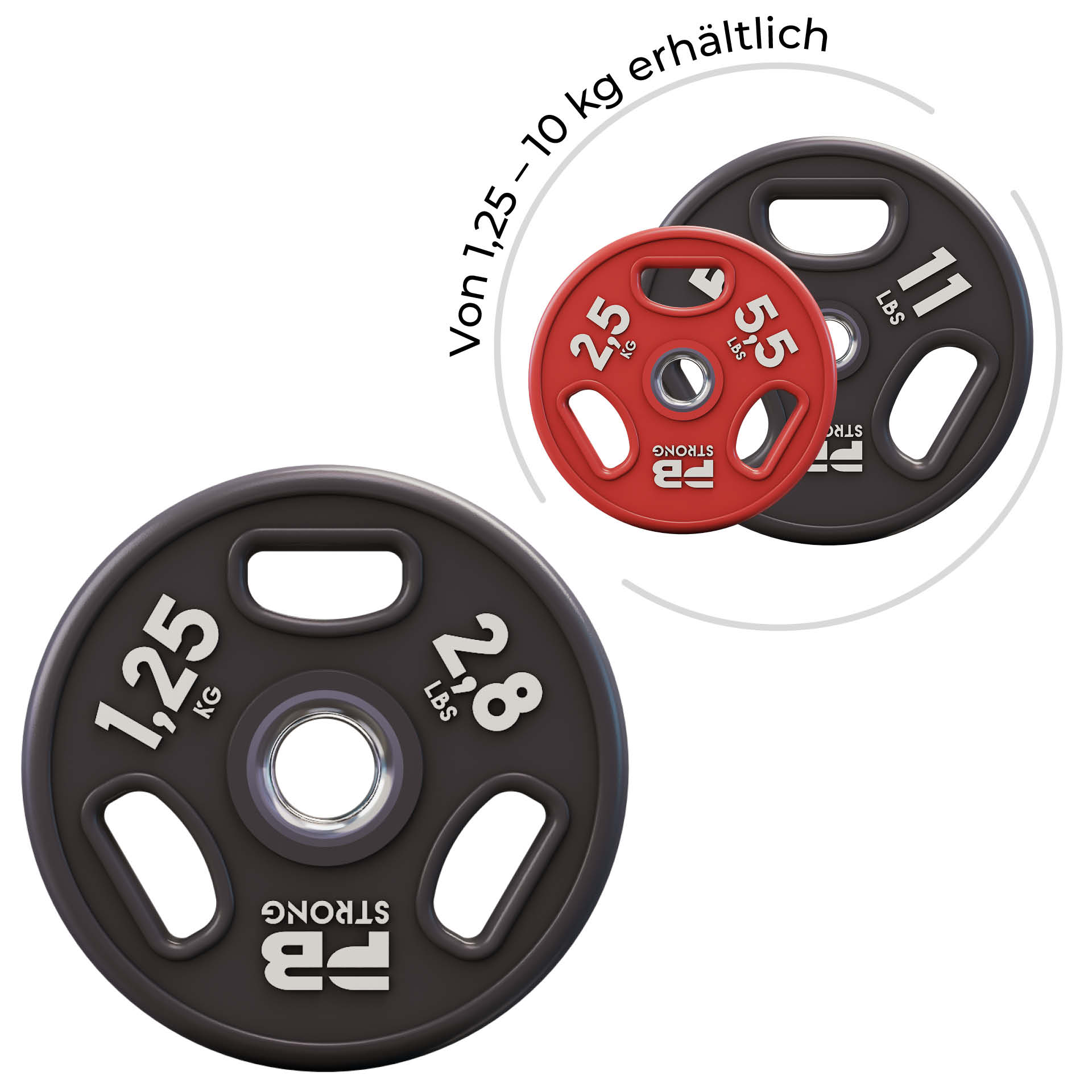 PB Strong Urethane Hantelscheibe 1,25kg 2,8lbs (Stk.) PB Strong Urethane Hantelscheibe 1,25kg 2,8lbs (Stk.)