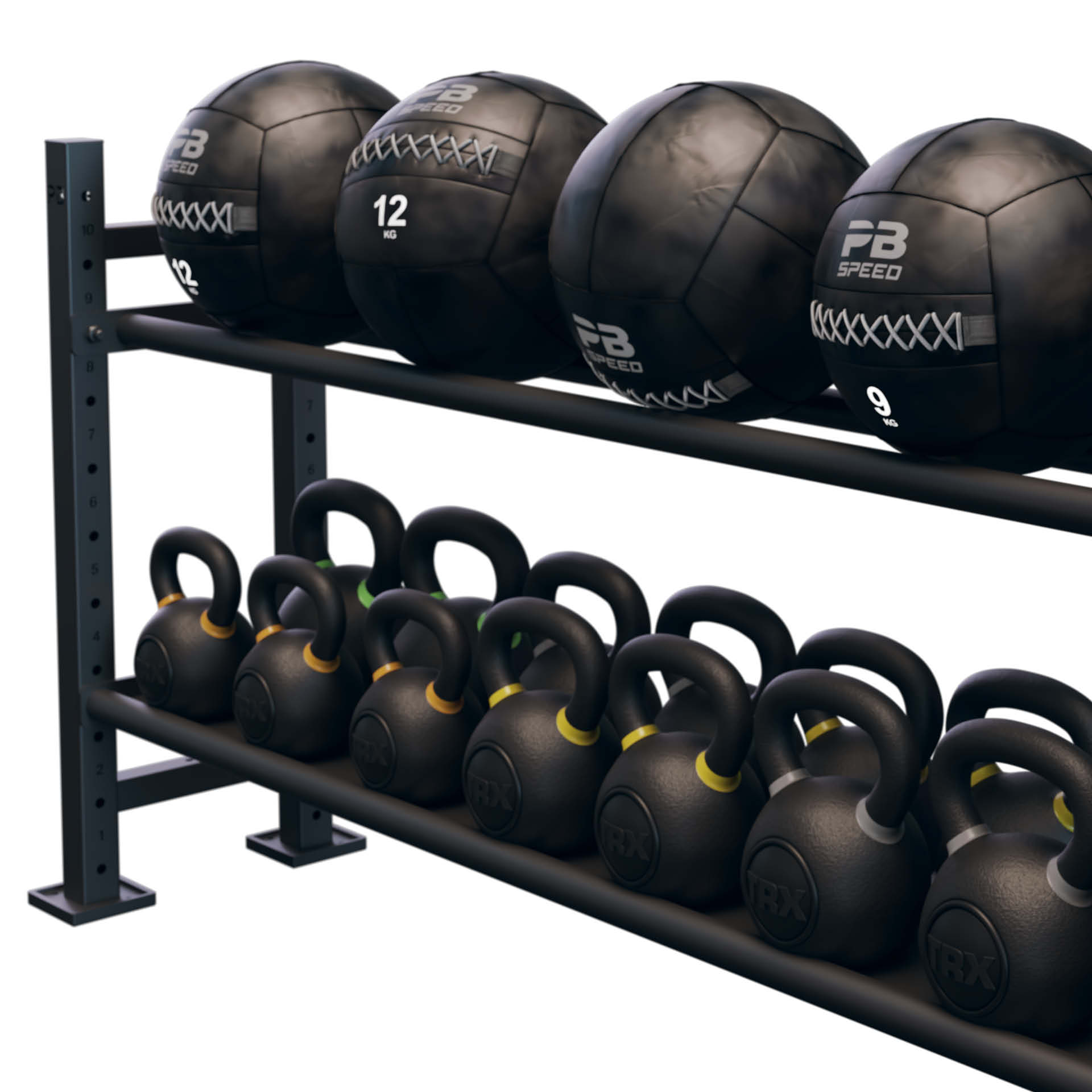 Perform Better Multi Storage 0,90m Ball und Kettlebell Ablage 2 Regale (Set)