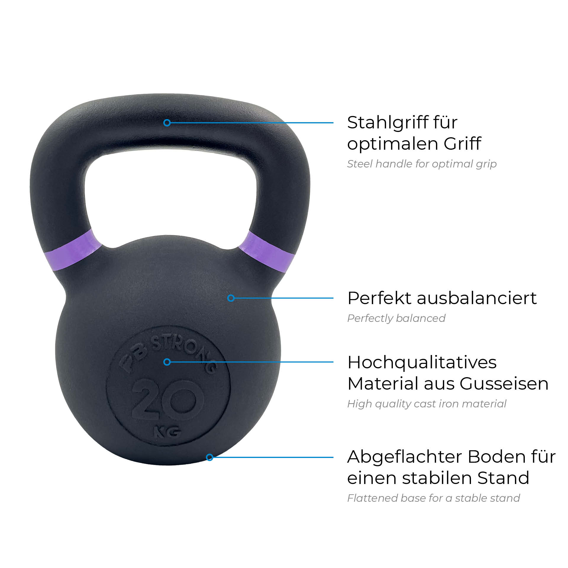 PB Strong Black Kettlebell 20 kg PB Strong Black Kettlebell 20 kg