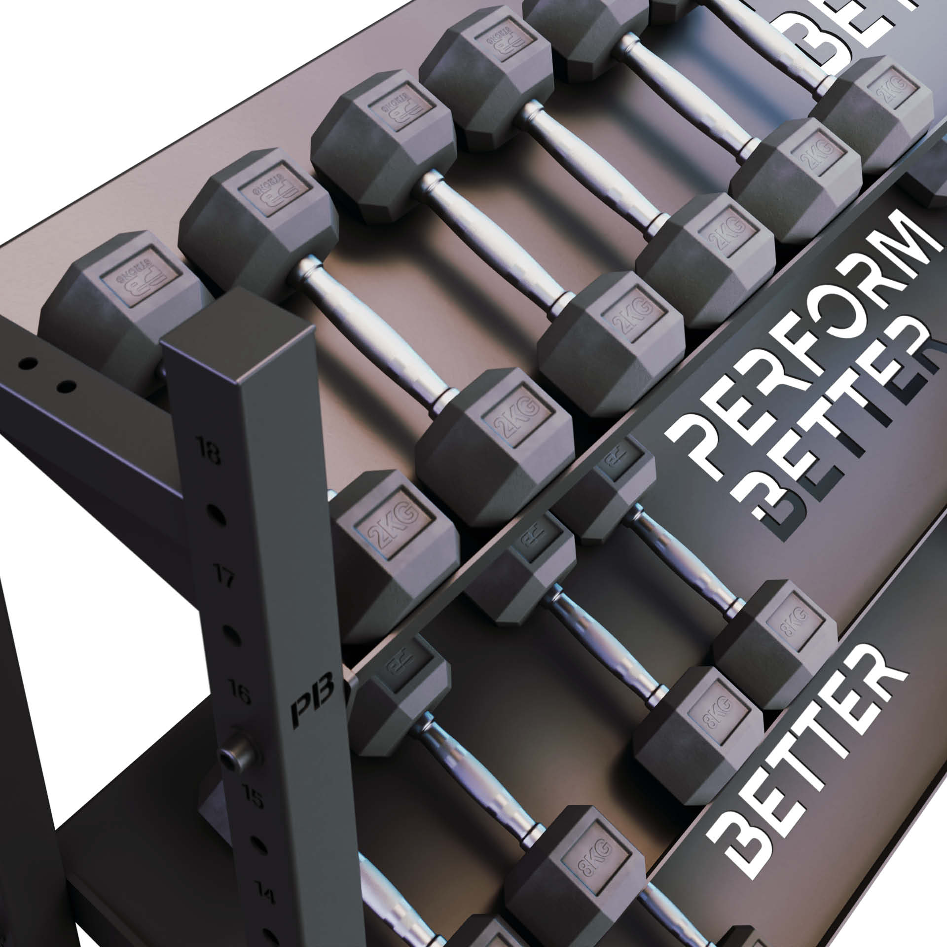 Perform Better Multi Storage 1,50m Kurzhantelablage 3 Regale (Set) Perform Better Multi Storage 1,50m Kurzhantelablage 3 Regale (Set)