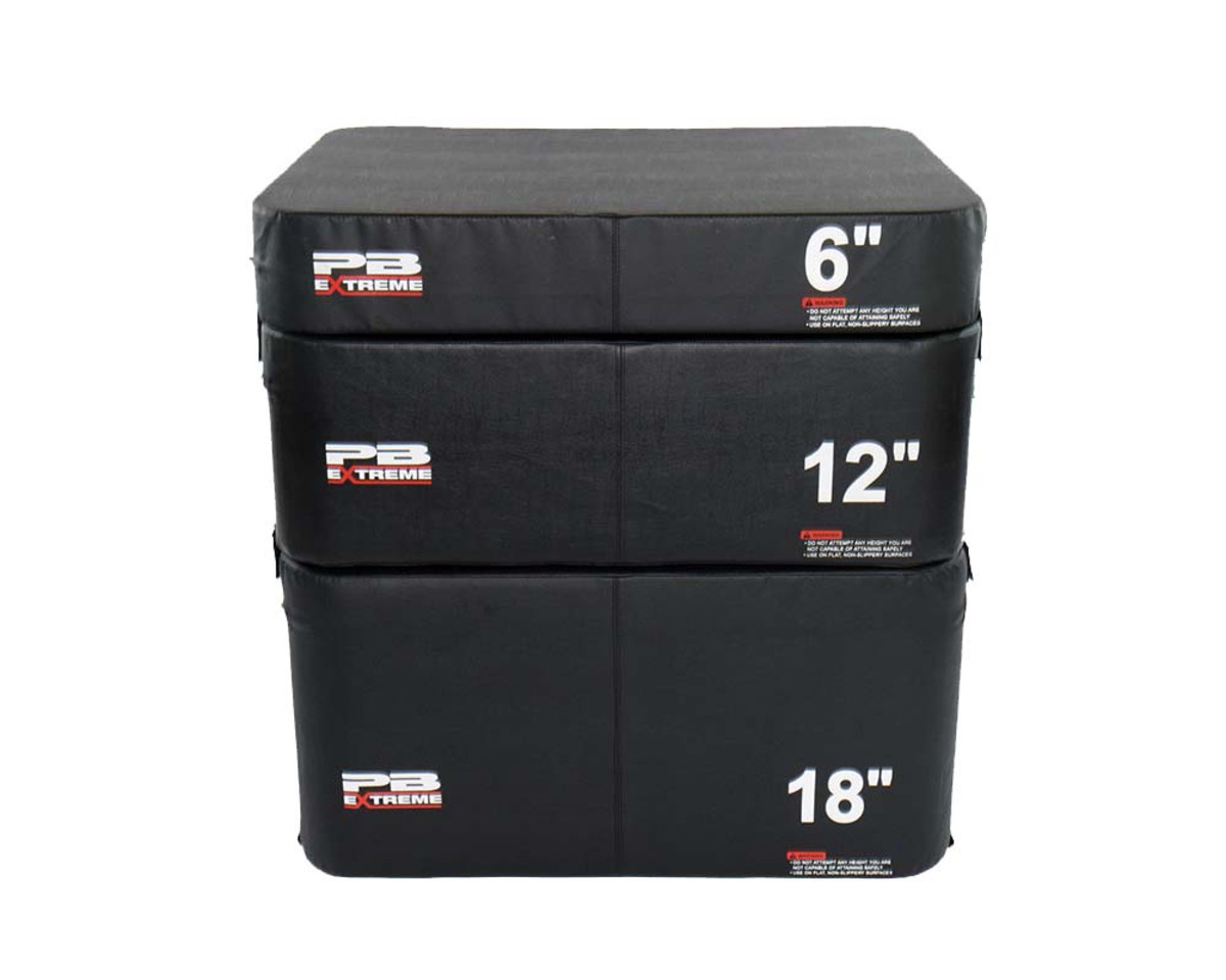 PB Extreme Soft Plyo Box schwarz - 3er Set (15/30/45 cm)