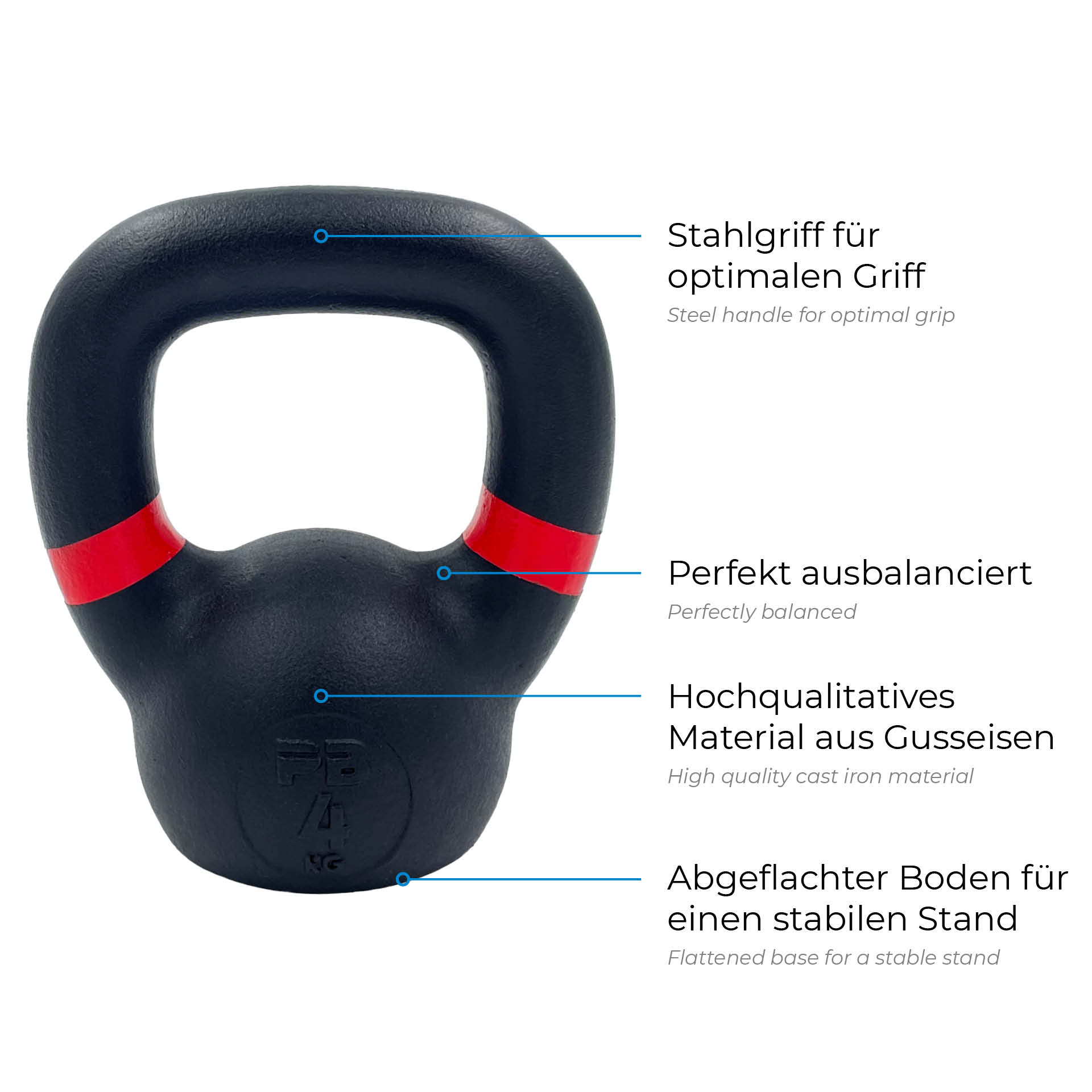 PB Strong Black Kettlebell 4 kg PB Strong Black Kettlebell 4 kg