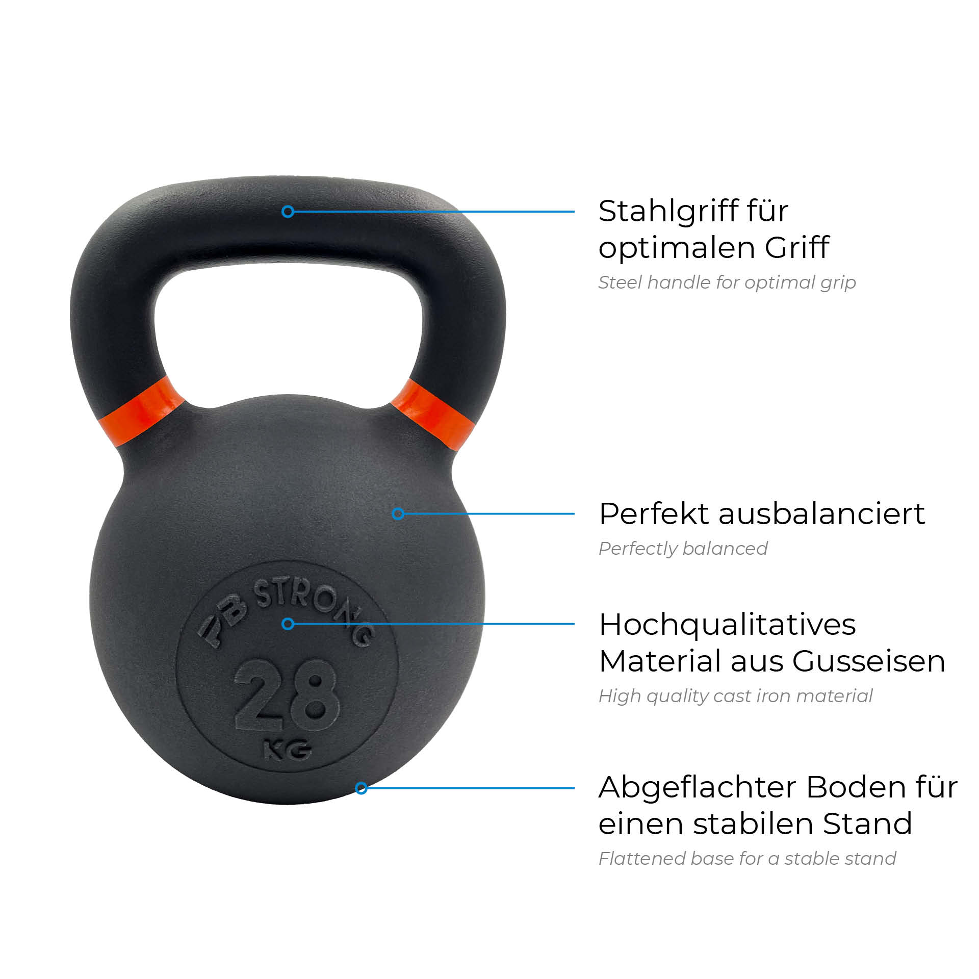 PB Strong Black Kettlebell 28 kg PB Strong Black Kettlebell 28 kg