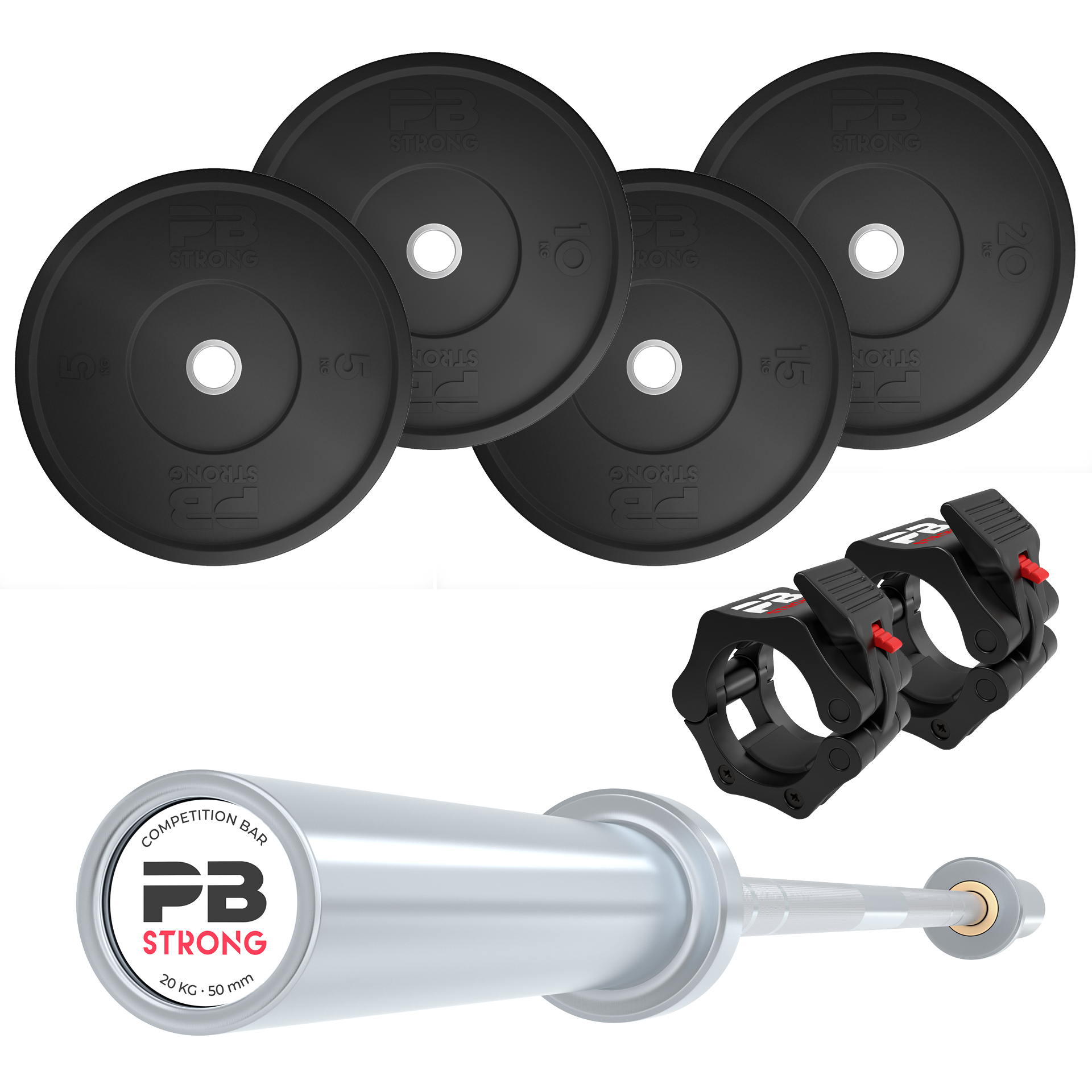 PB Strong Komplettset Gummi 120 kg (Men) PB Strong Komplettset Gummi 120 kg (Men)