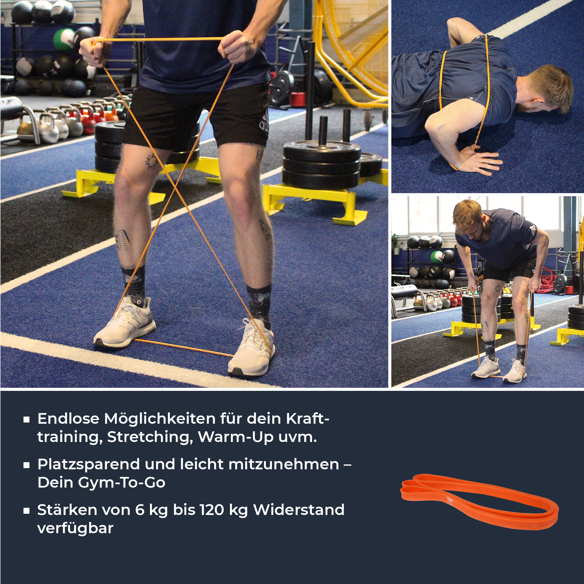 Superbands - 0,6 cm breit, 6 kg, orange 5mm dick Superbands - 0,6 cm breit, 6 kg, orange 5mm dick