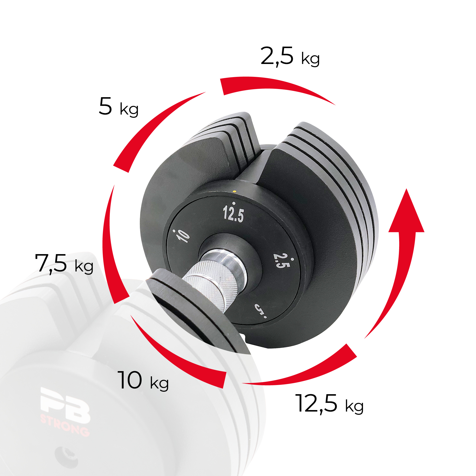 PB Strong Verstellbare Hantel 12,5kg (Stk) PB Strong Verstellbare Hantel 12,5kg (Stk)
