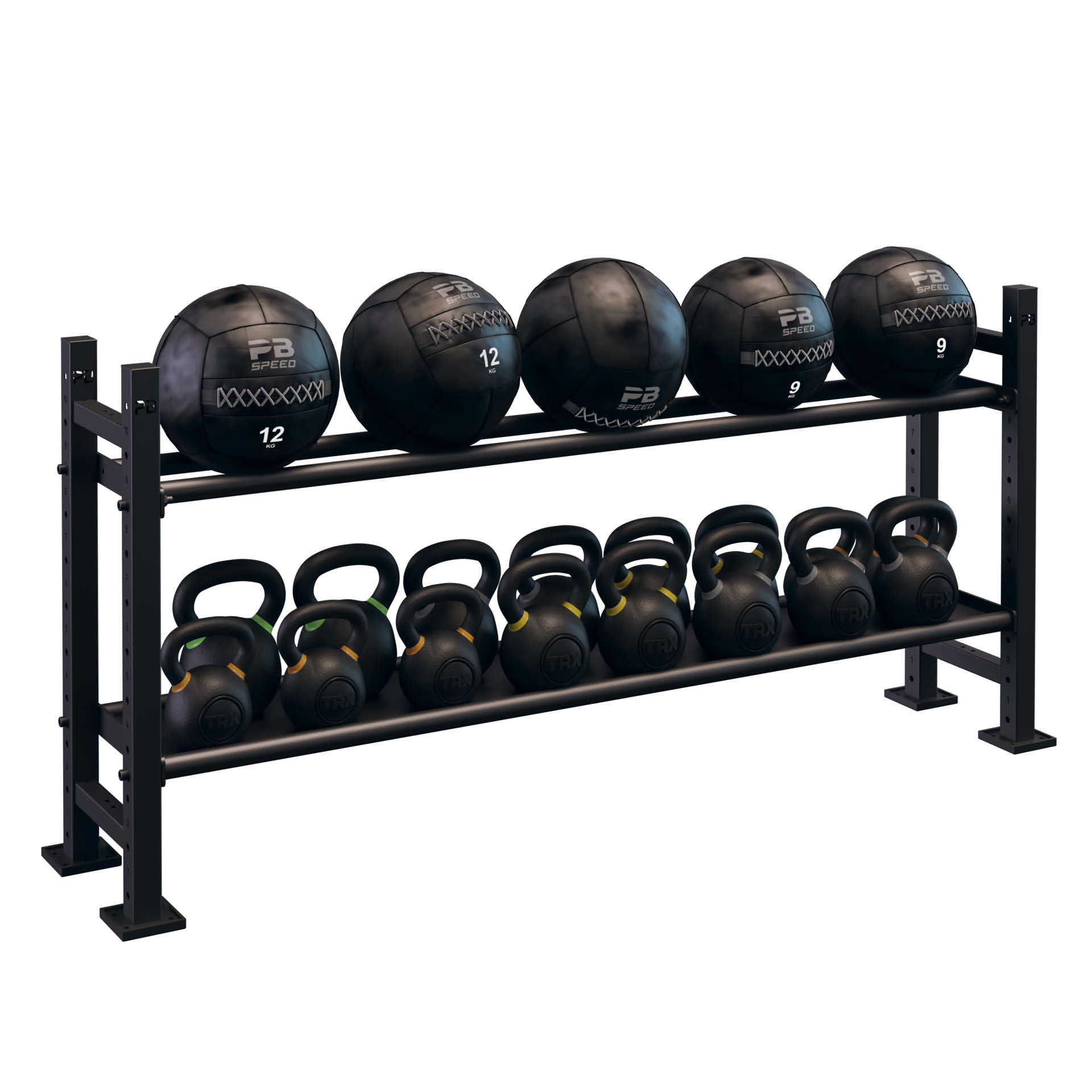 Perform Better Multi Storage 0,90m Ball und Kettlebell Ablage 2 Regale (Set)