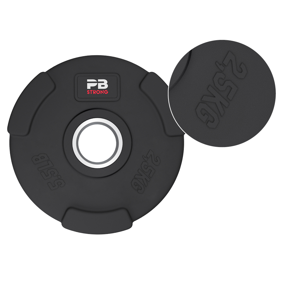 PB Strong 3-Griff Hantelscheibe gummiert Schwarz (Stk) 2,5 kg PB Strong 3-Griff Hantelscheibe gummiert Schwarz (Stk) 2,5 kg