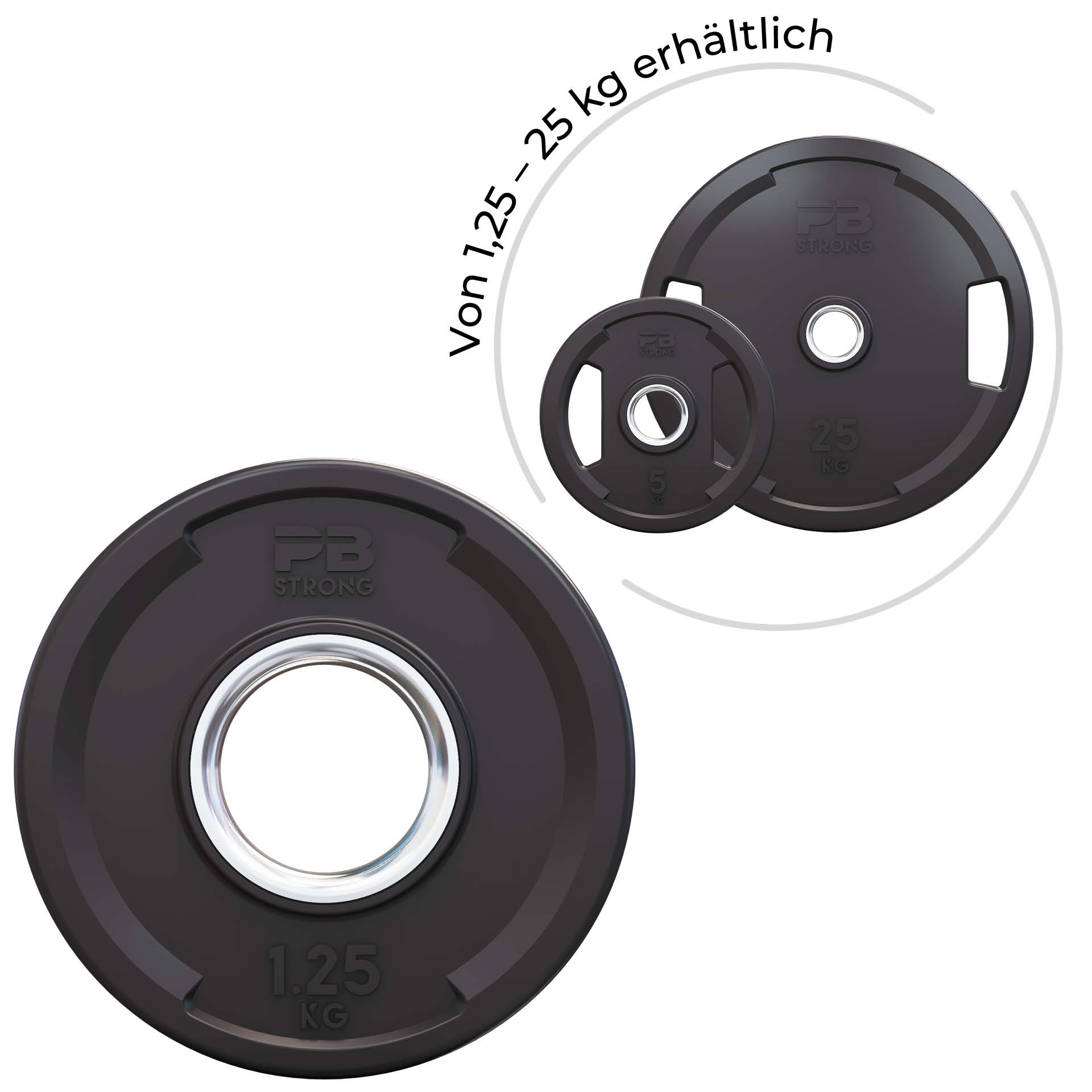 PB Strong 2-Griff Hantelscheibe Urethane 50mm (Stk) 15 kg