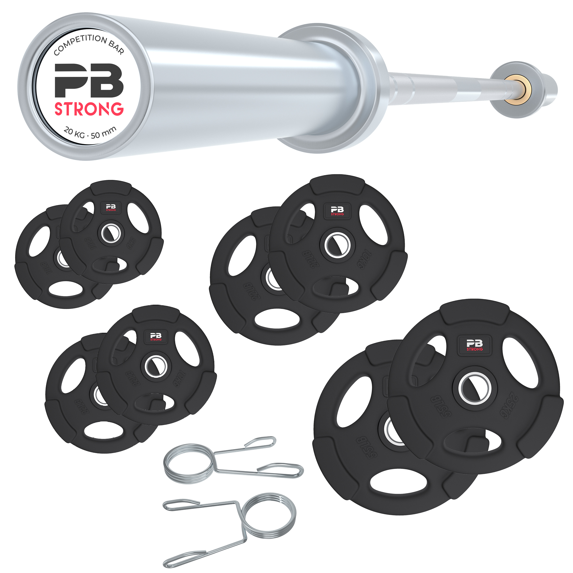 PB Strong Komplettset 3-Griff 130 kg (Men) PB Strong Komplettset 3-Griff 130 kg (Men)