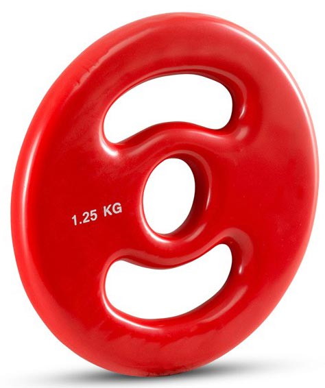 Power Disc Hantelscheiben Set 2x 1,25kg, 2x2kg und 2x5kg (rot) 