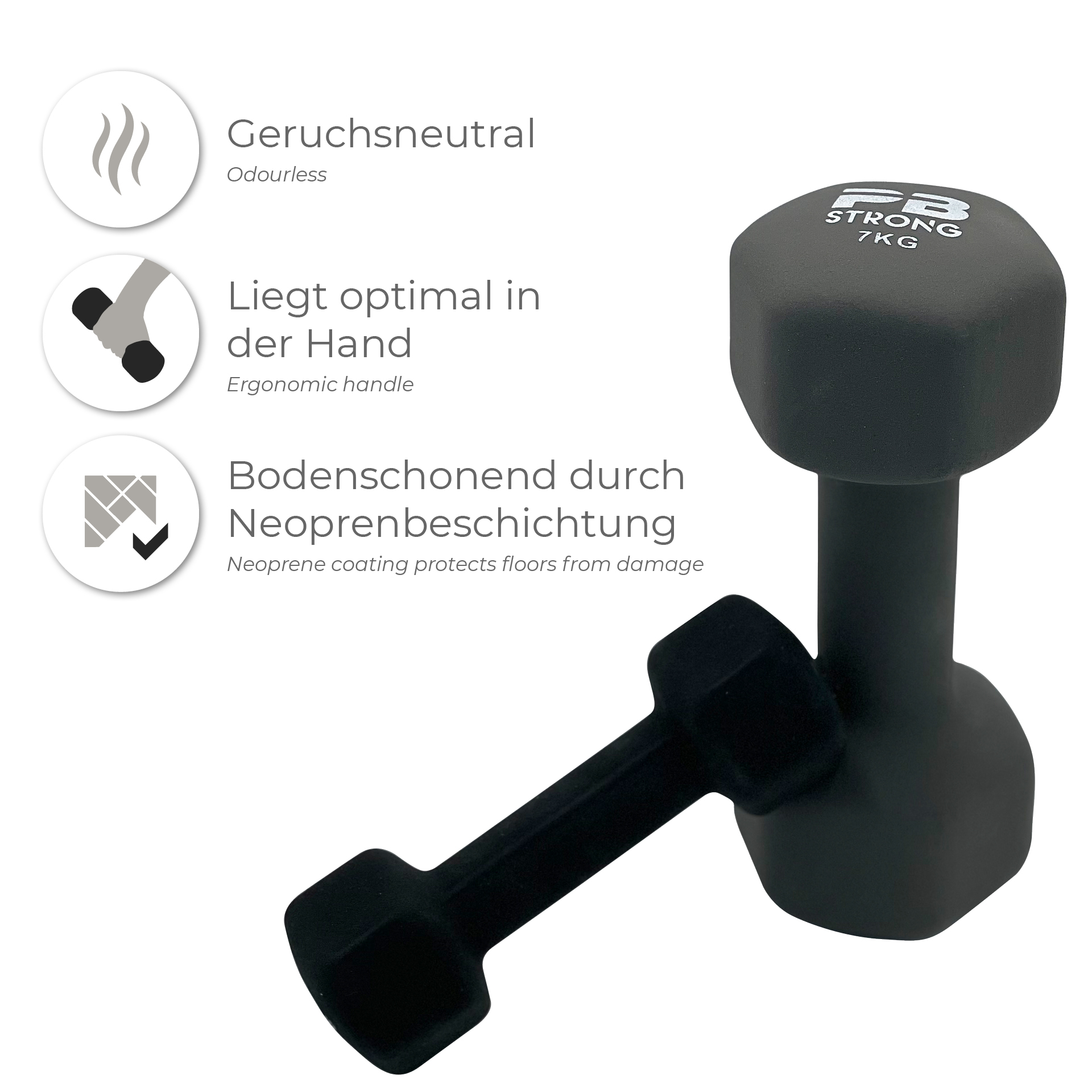 PB Strong Neopren Kurzhantel Komplettset PB Strong Neopren Kurzhantel Komplettset
