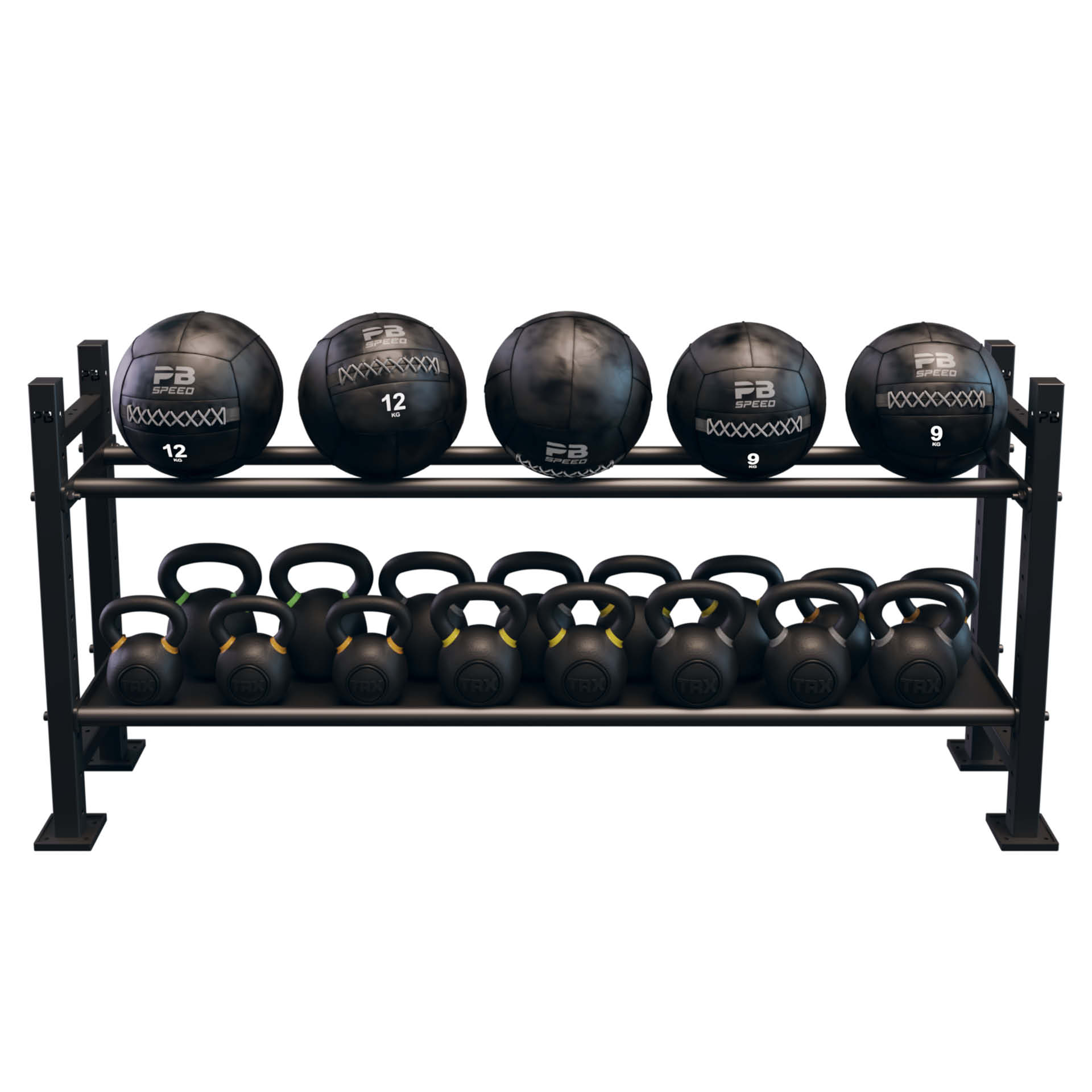 Perform Better Multi Storage 0,90m Ball und Kettlebell Ablage 2 Regale (Set)