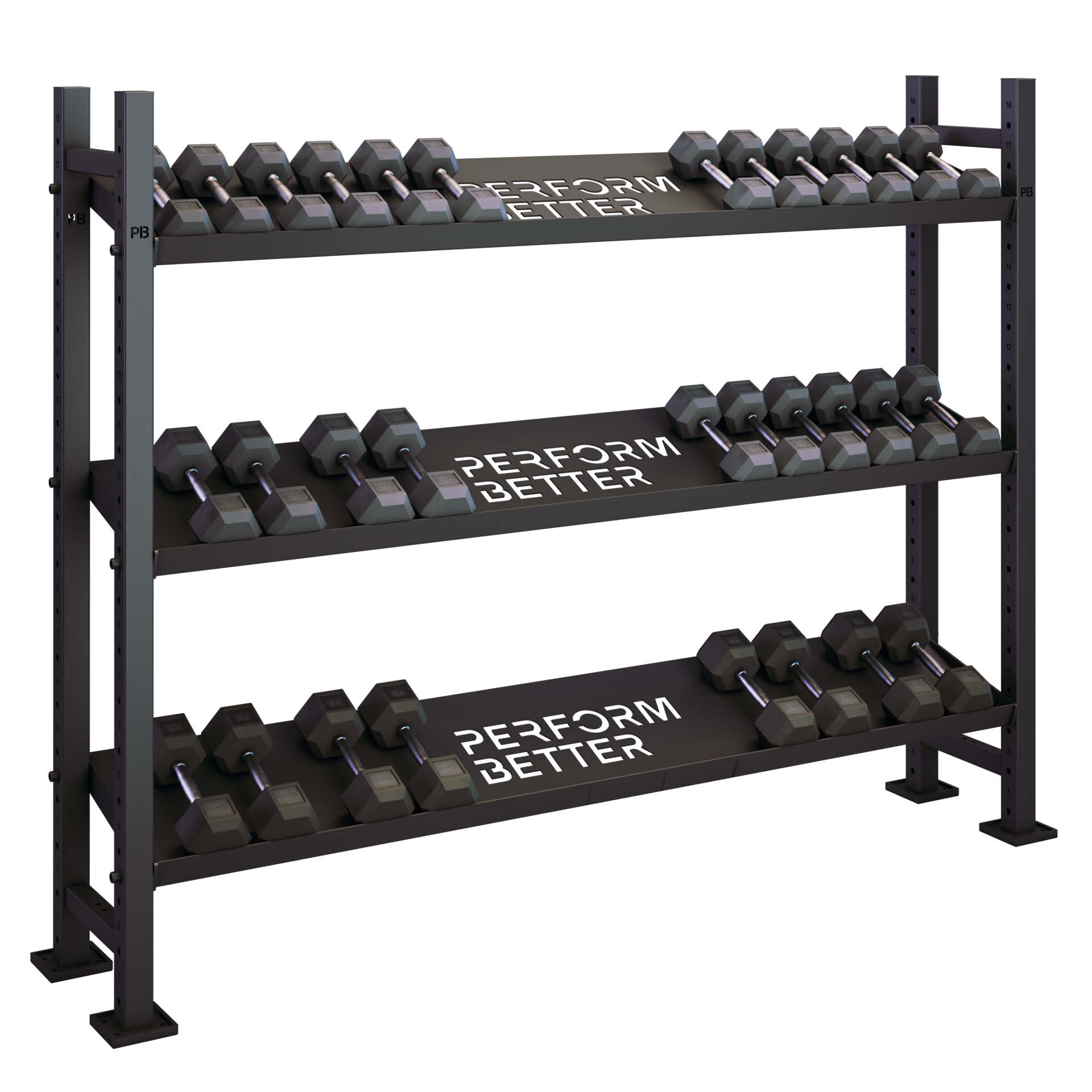 Perform Better Multi Storage Dumbbell rack 3 shelves