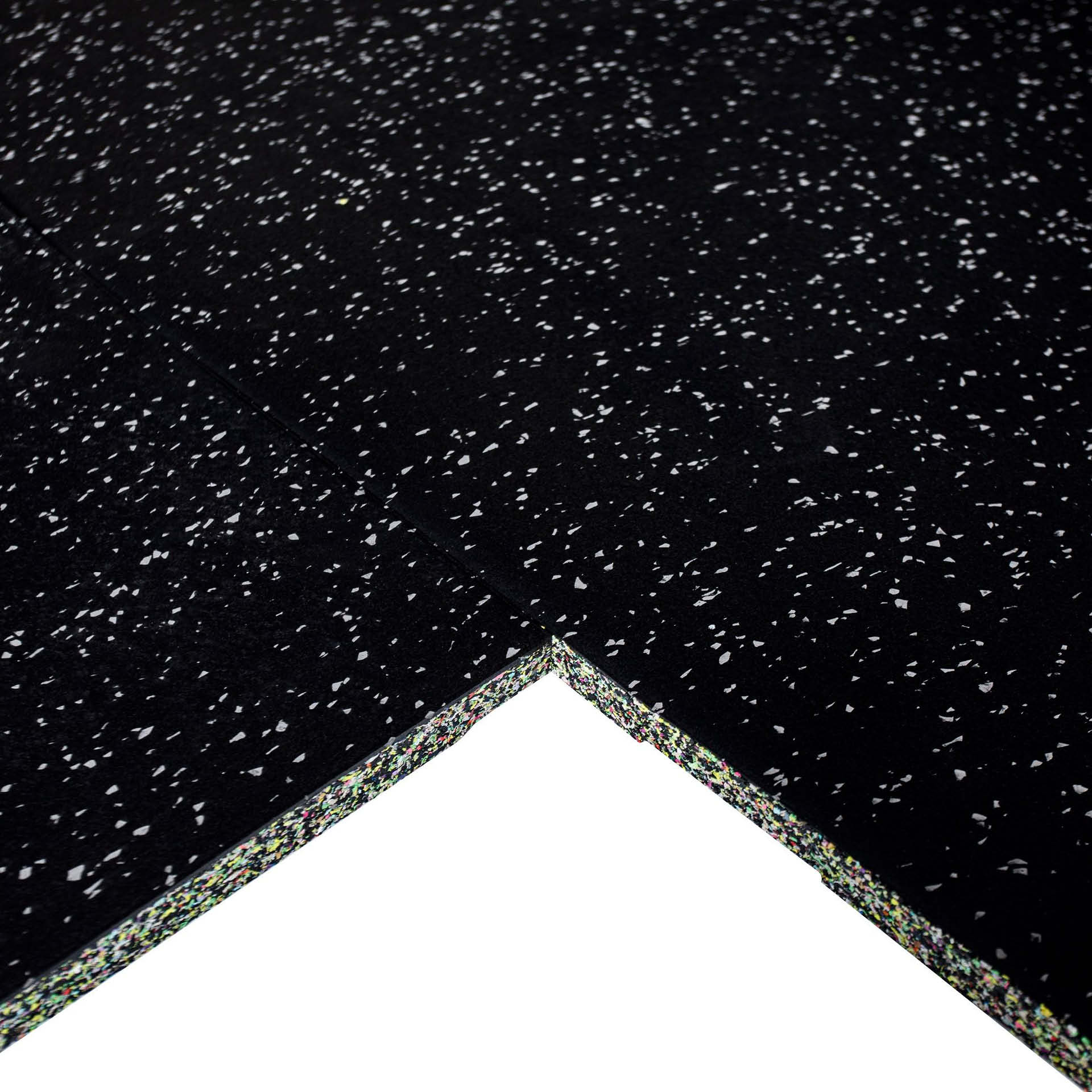 R+T Connect Gummi Matte 1x1m / 20mm (GESPRENKELT / 25% Hellgrau)