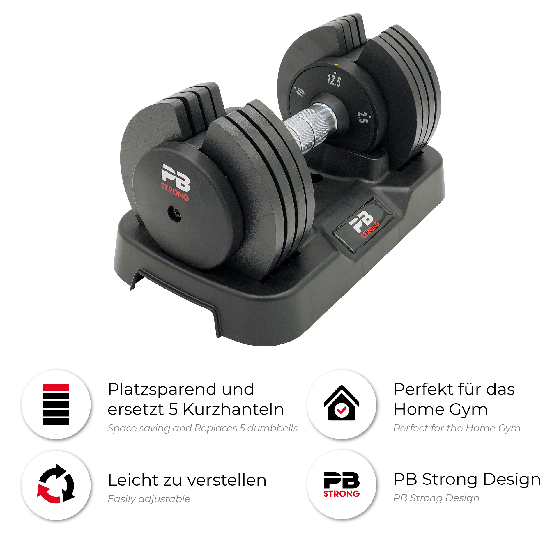 PB Strong Verstellbare Hantel 12,5kg (Stk) PB Strong Verstellbare Hantel 12,5kg (Stk)
