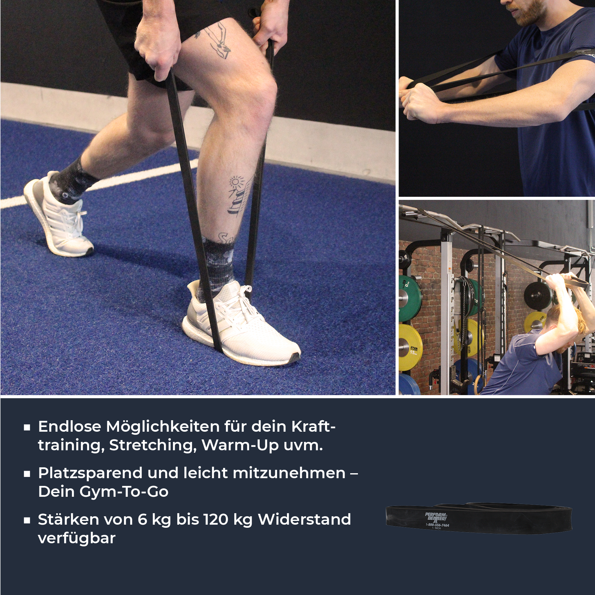 Superbands - 1,25 cm breit, 11 kg, schwarz (5mm dick) Superbands - 1,25 cm breit, 11 kg, schwarz (5mm dick)