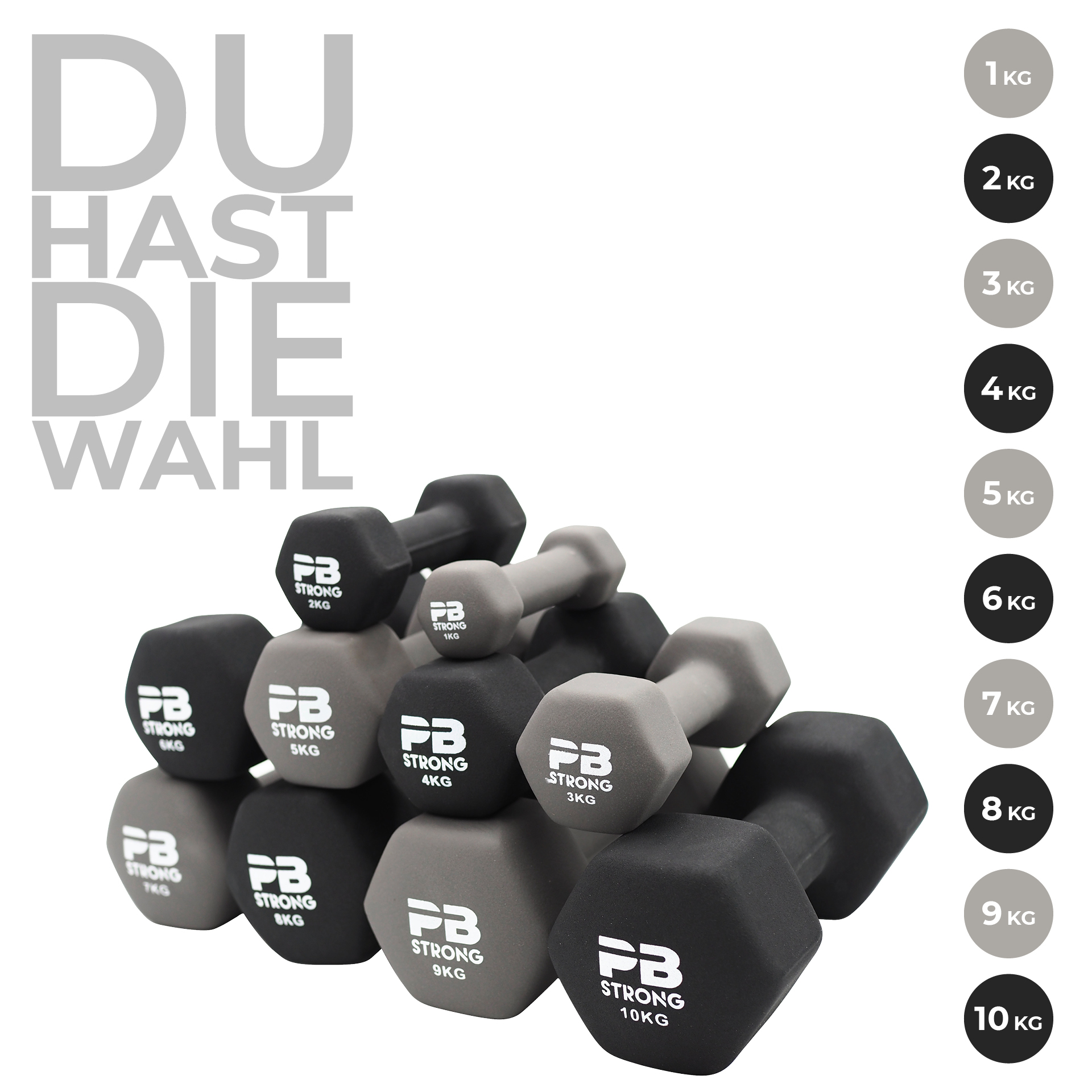 PB Strong Neopren Kurzhantel Grau (Stk) 3 kg PB Strong Neopren Kurzhantel Grau (Stk) 3 kg
