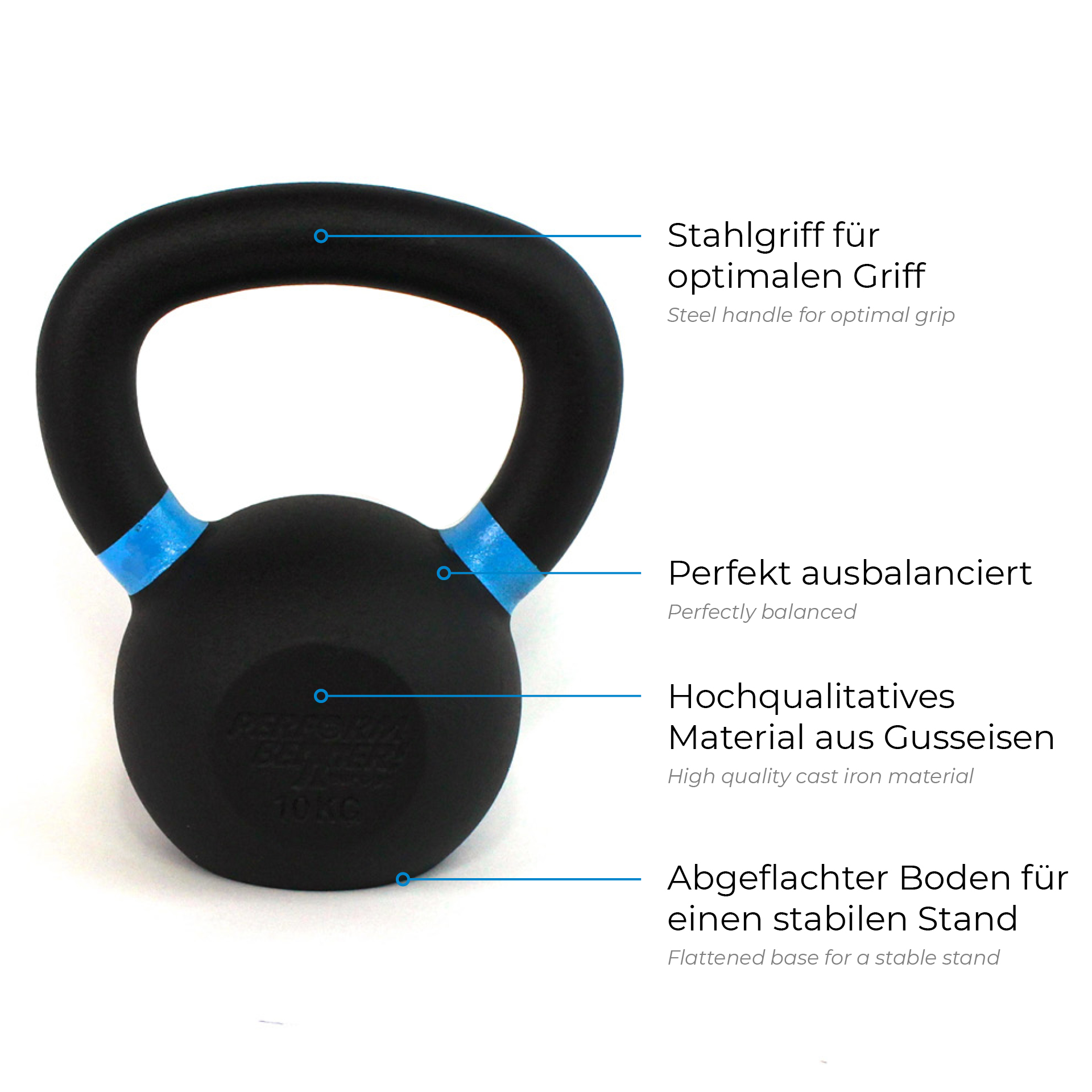 PB Black Kettlebell - 10kg PB Black Kettlebell - 10kg