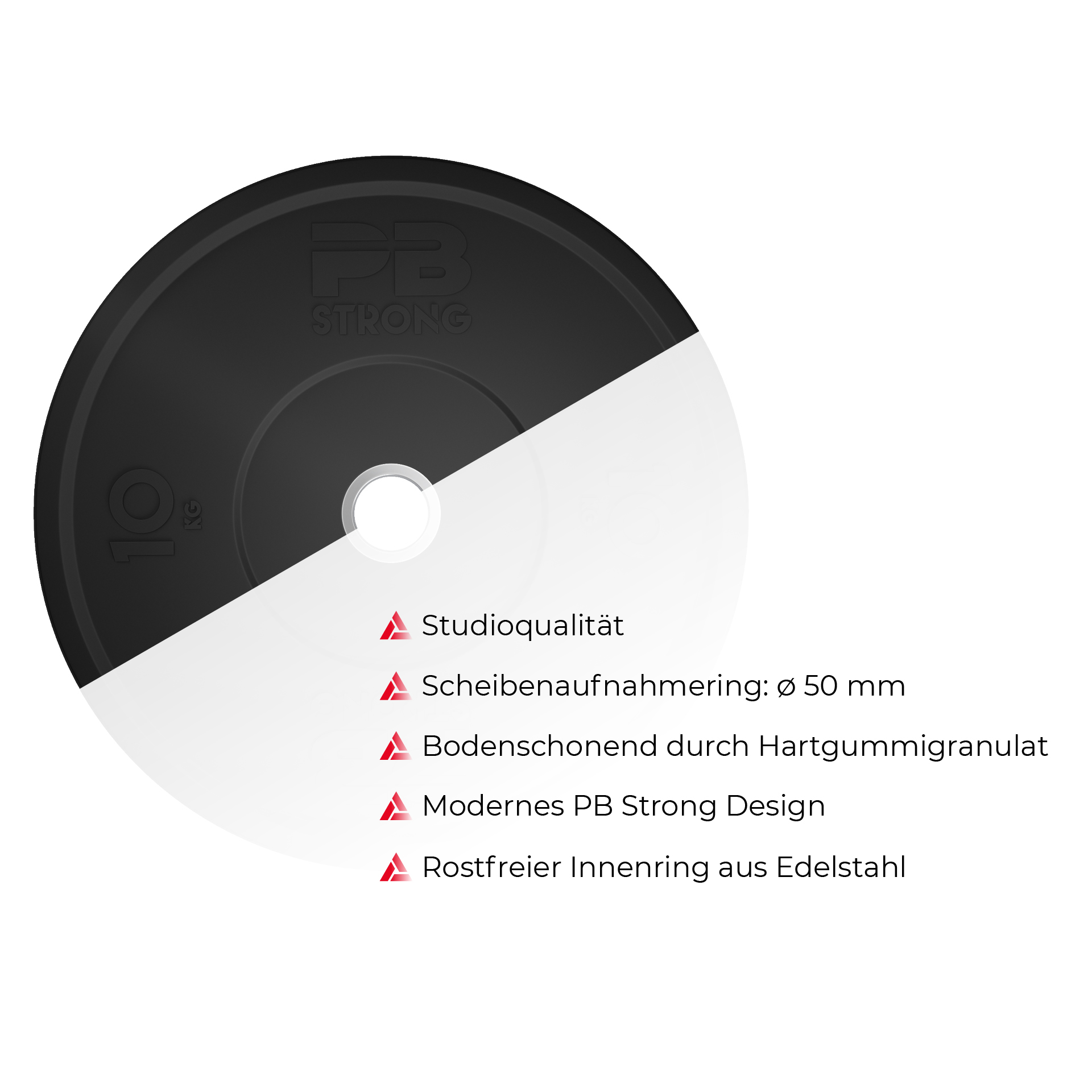 PB Strong Hantelscheibe Gummi Schwarz (Stk) 20 kg PB Strong Hantelscheibe Gummi Schwarz (Stk) 20 kg