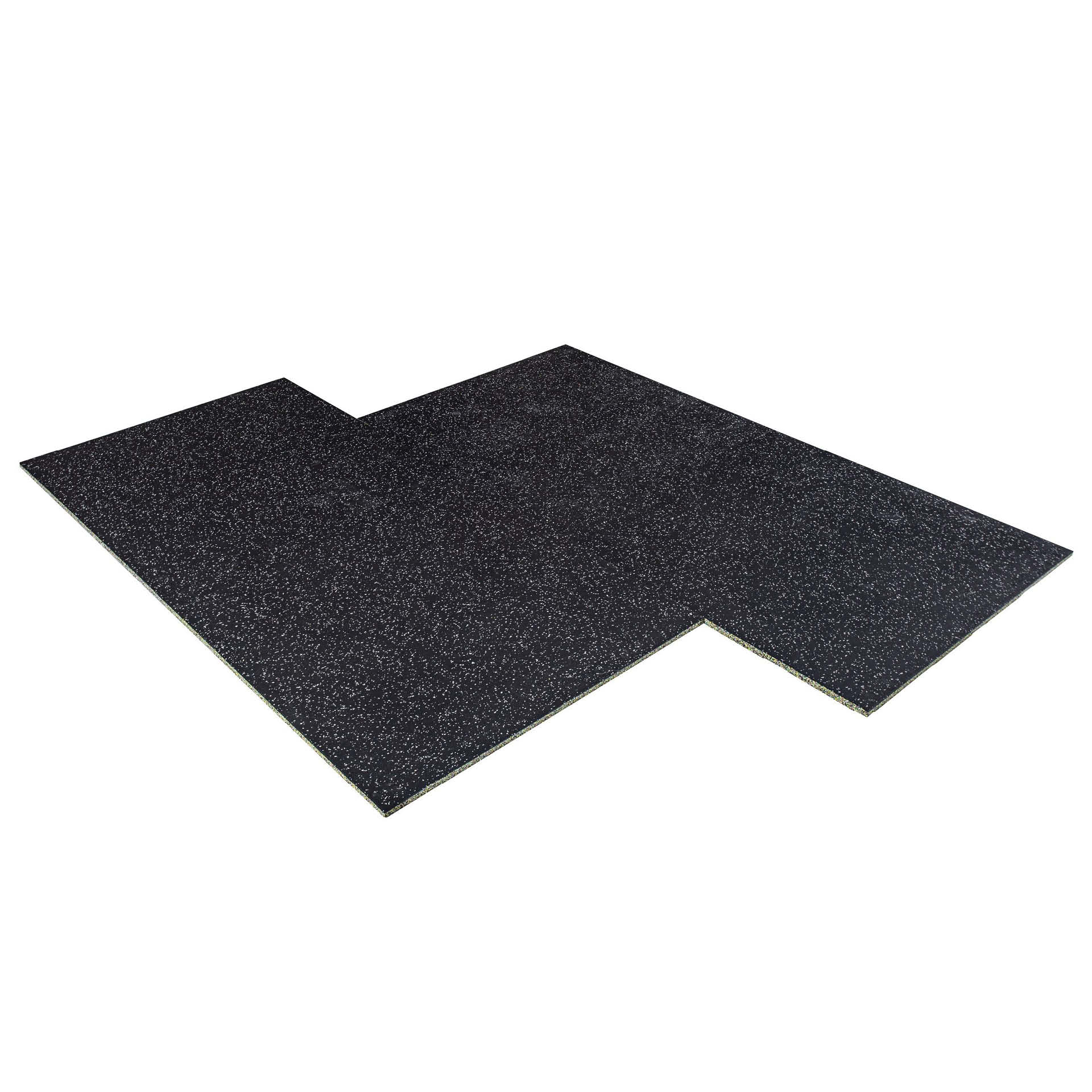 R+T Connect Gummi Matte 1x1m / 20mm (GESPRENKELT / 25% Hellgrau)